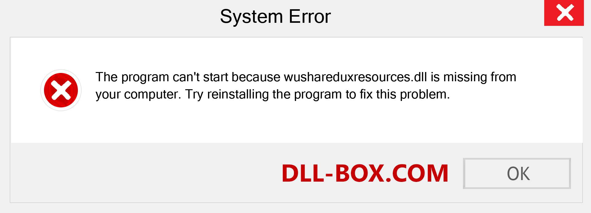  wushareduxresources.dll file is missing?. Download for Windows 7, 8, 10 - Fix  wushareduxresources dll Missing Error on Windows, photos, images